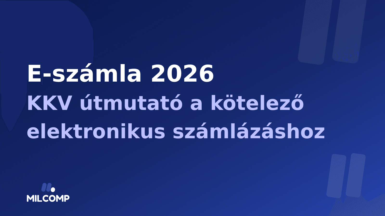 E-számla 2026 KKV útmutató