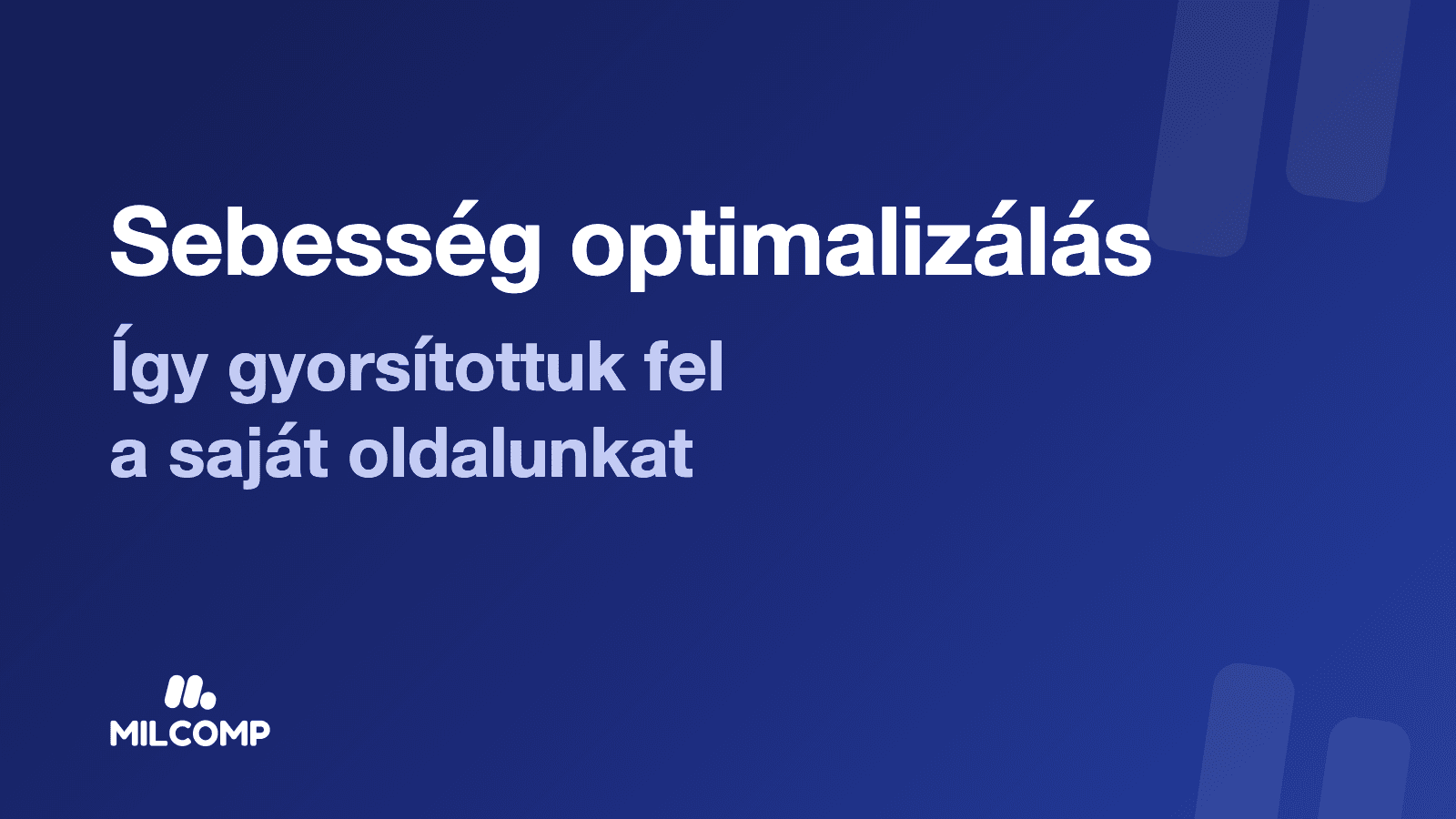 Weboldal sebesség optimalizálás számokkal