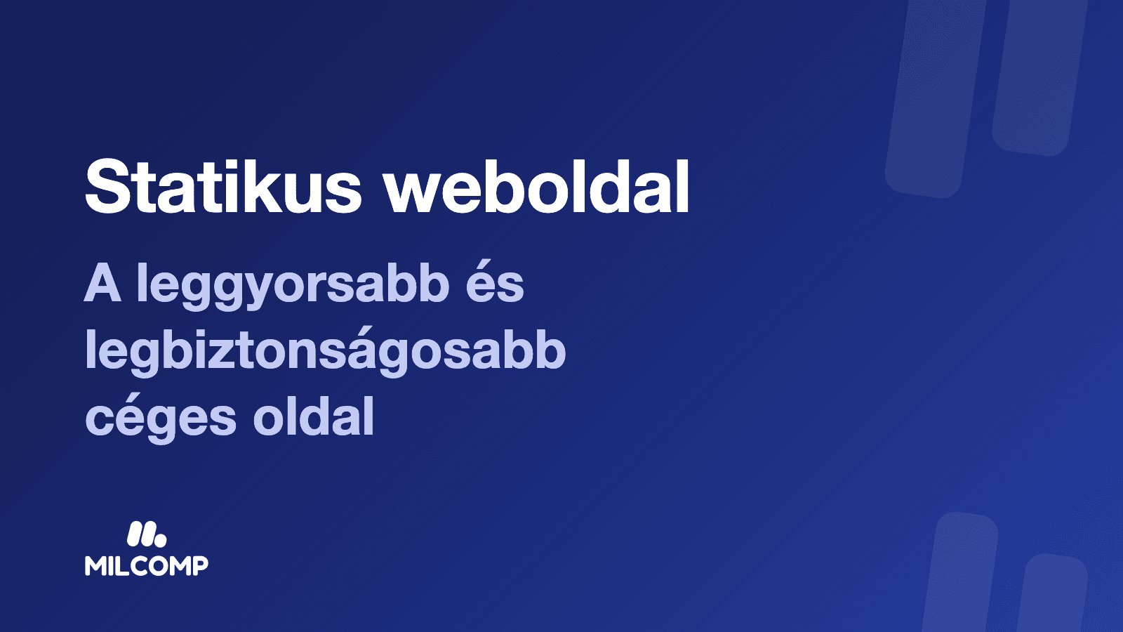 Statikus weboldal cégeknek